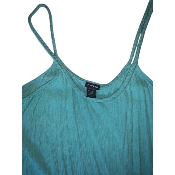 Torrid Green Sleeveless Tank Top with Braided Straps Plus Size - Picture 3 of 3